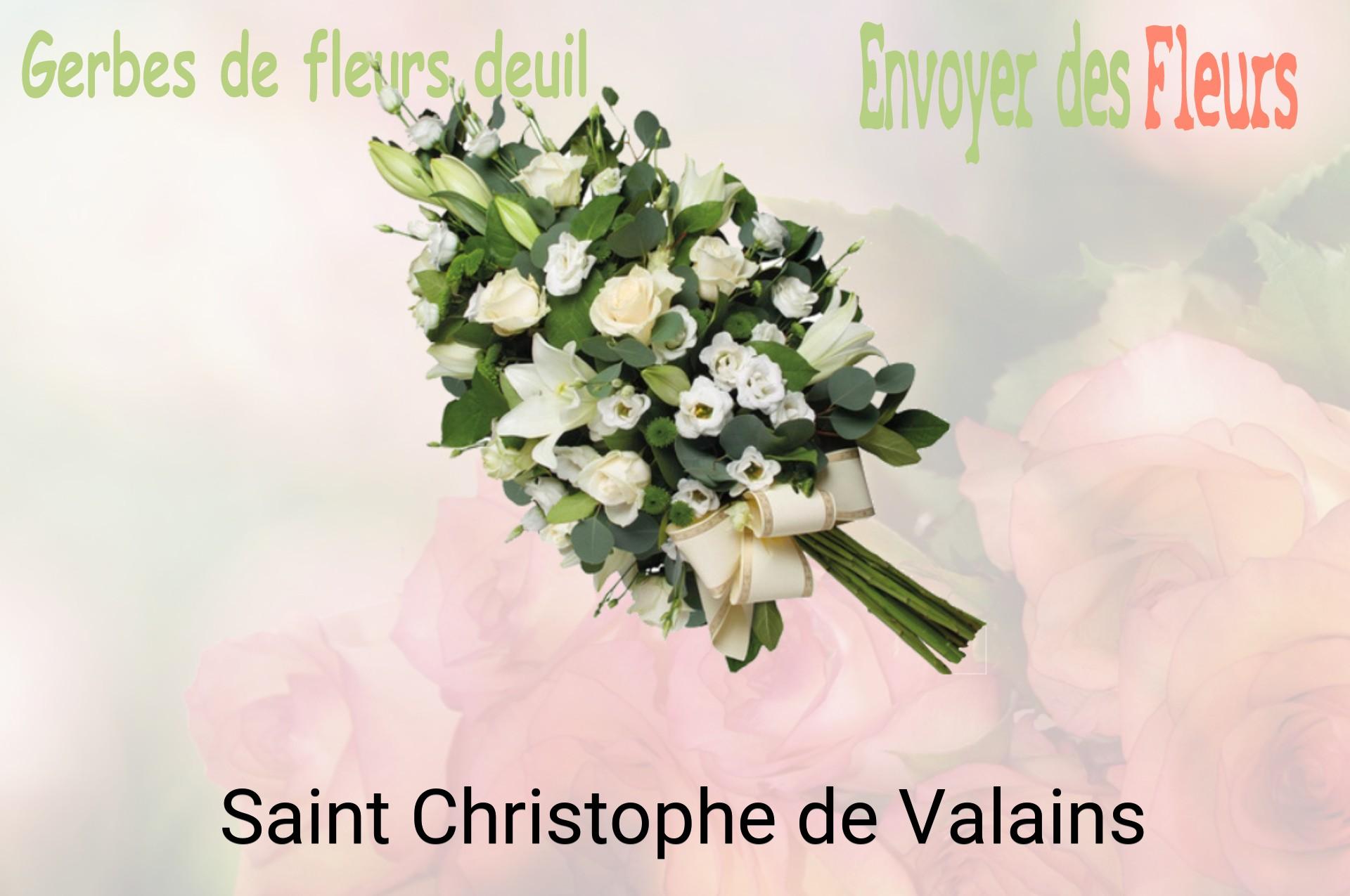 Gerbe de fleurs de deuil livrée à Saint-Christophe-de-Valains